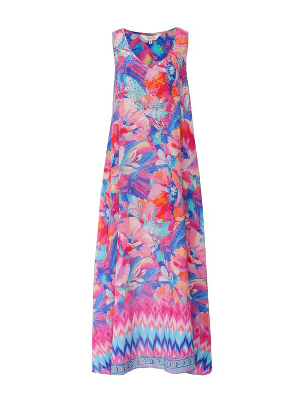 Inoa Makucha Panthera Silk FRILL NECK DRESS With Crystals main image 1