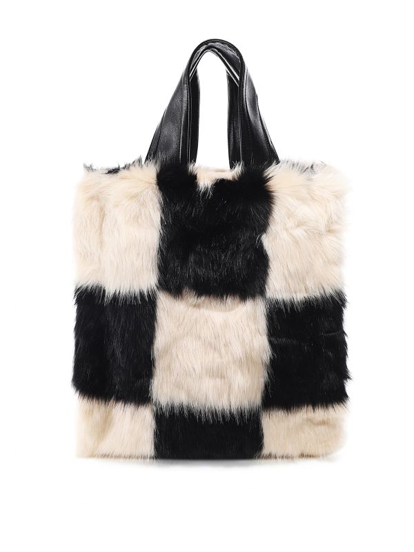 【STAND STUDIO】 Leia フェイクムートン トートバッグ Stand Studio Faux Fur Leia Bag | Jules B
