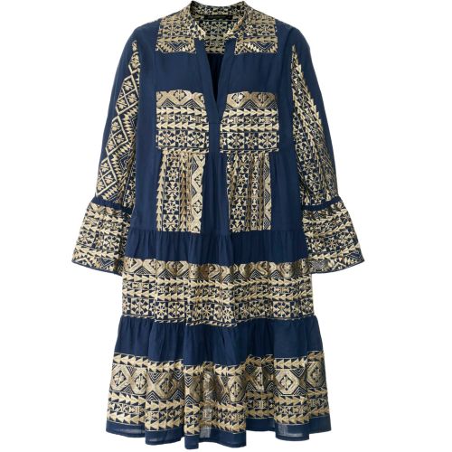 slim fit dress slacks Exclusive Antique French Black and Gold Belt Sleeveless Goddess Dress –  Camaroha Sutra main image 1