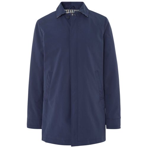 ジャケット・アウター Aquascutum Trench Coat 42 L Navy 1038 Aquascutum Navy Active Mid Trench Coat