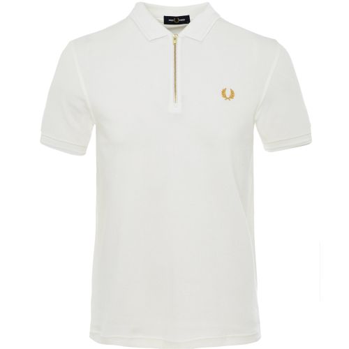 Tシャツ・カットソー FRED PERRY Woman Polo Shirt White G9171 129 Fred Perry White Zip Neck Polo Shirt M8649 129 | Jules B