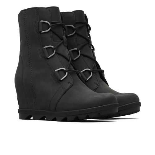 Nubuck Black Leather Joan of Arctic Wedge Boots