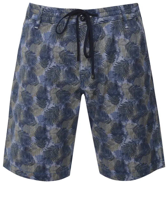 HandPicked Drawstring Leaf Print Riccione Shorts