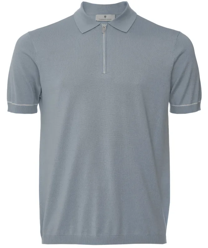Thomas Maine Half Zip Polo Shirt
