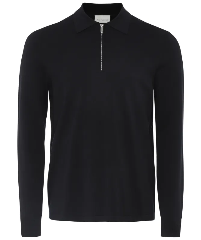 Profuomo Polo Half Zip Jumper