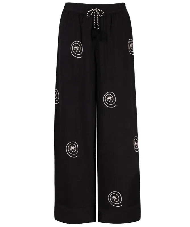 Chelsea Peers Embroidered Palm Loop Trousers