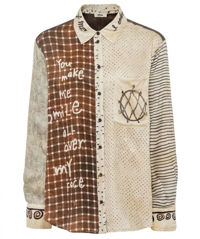 Me369 Isabel Mixed Print Shirt