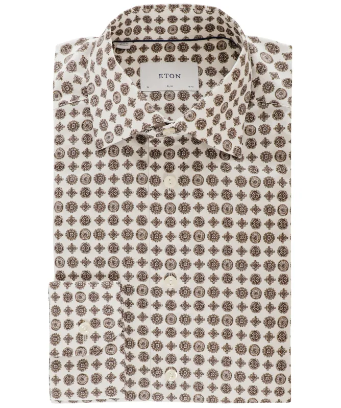 Eton Geometric Signature Twill Slim Fit Shirt