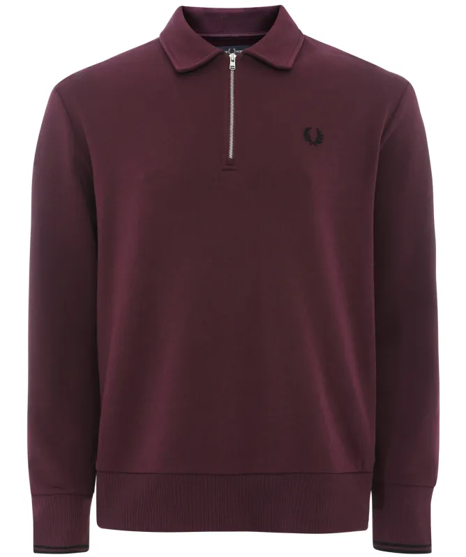 Fred Perry Half Zip Collared Sweatshirt
