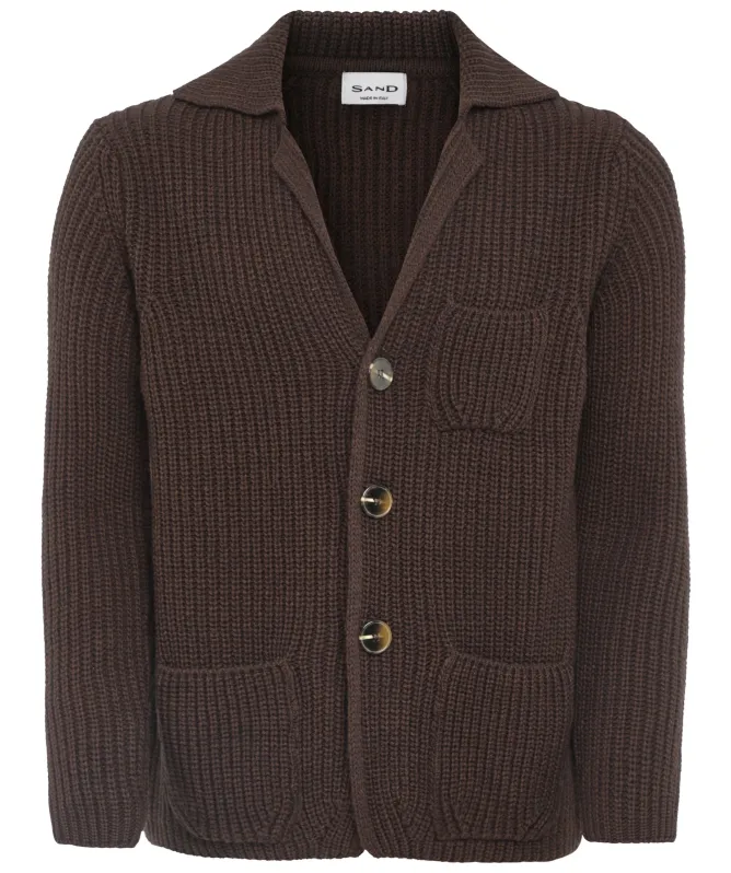 Sand Dean Button-Front Cardigan