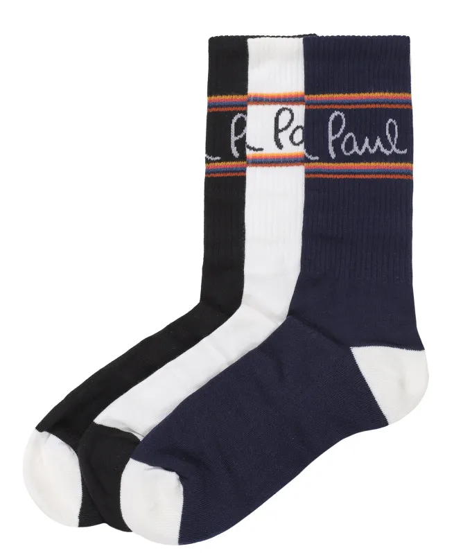 Paul Smith Logo Socks Three Pack