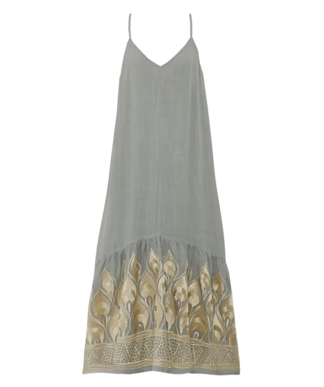 Greek Archaic Kori Phoenix Strapless Maxi Dress
