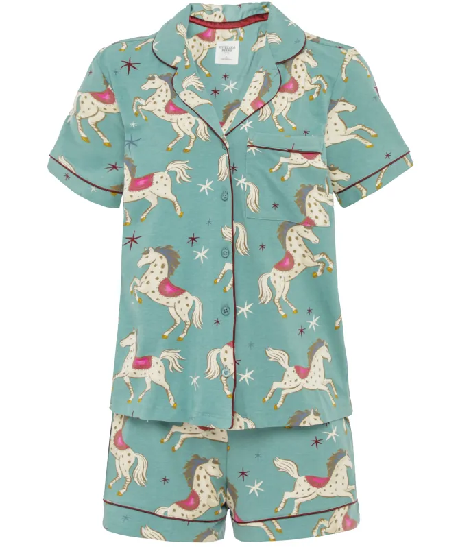 Chelsea Peers Carousel Horse Print Short Pyjamas