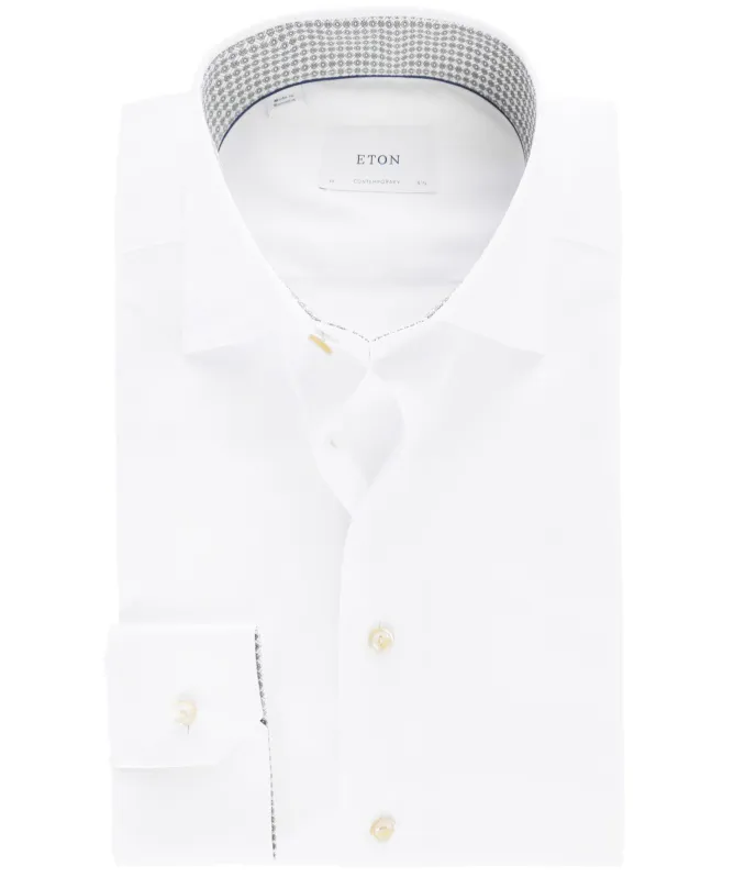 Eton Geo Twill Contemporary Fit Dress Shirt