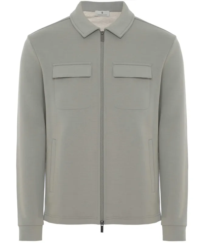 Thomas Maine Collared Full Zip Sweatshirt