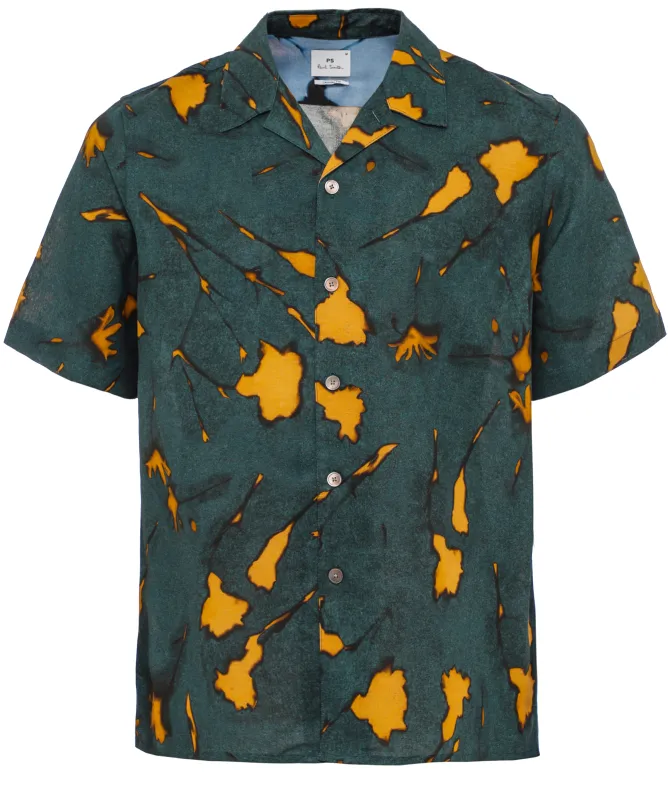 Paul Smith Cynotype Floral Linen-Blend Shirt