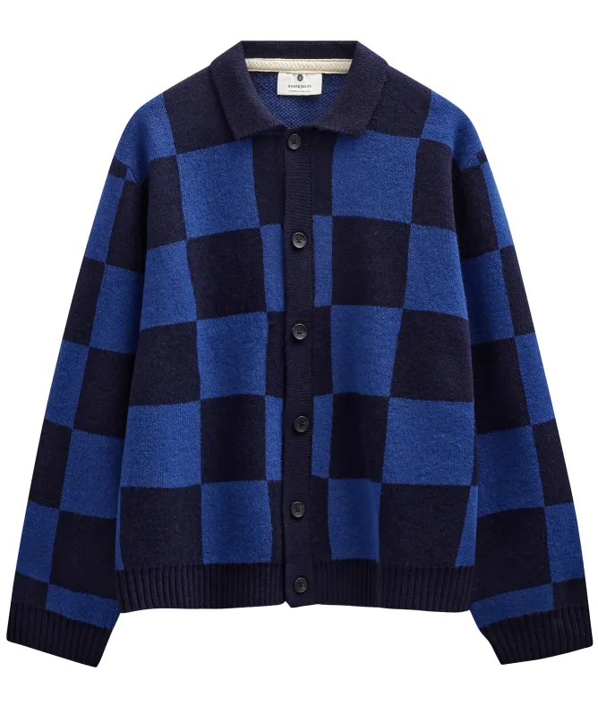 Anerkjendt Aksinus Check Merino Knit Cardigan