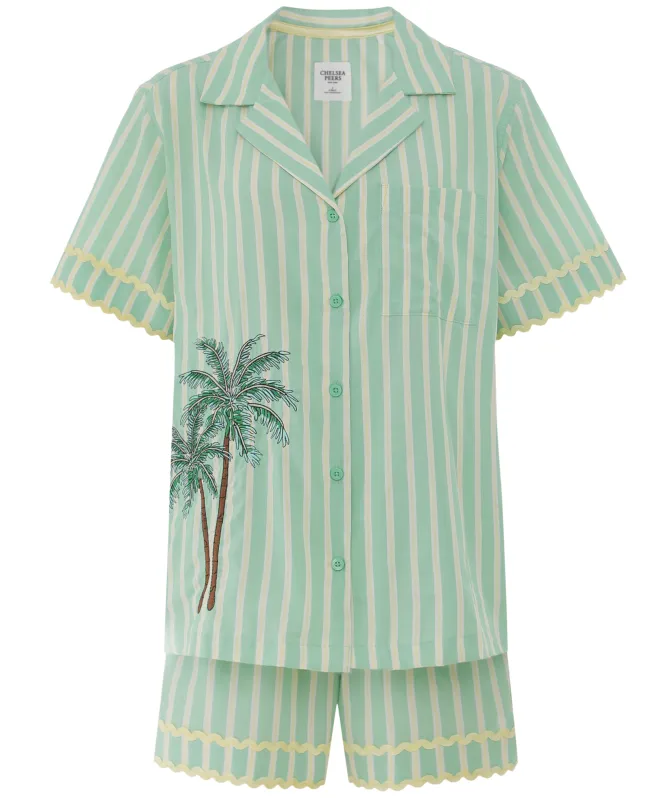 Chelsea Peers Tropical Palm Stripe Short Pyjamas