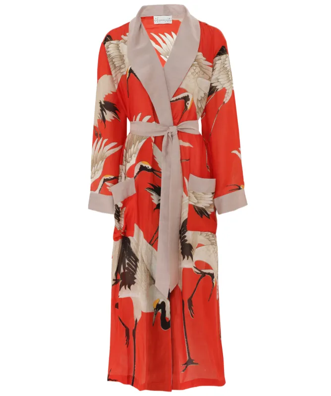 One Hundred Stars Stork Print Gown