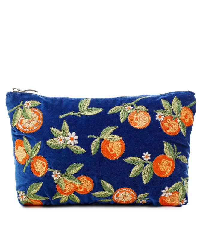 Elizabeth Scarlett Orange Blossom Blue Everyday Pouch