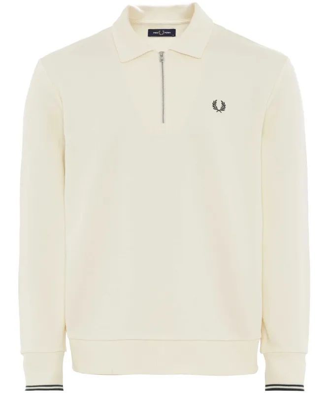 Fred Perry Half Zip Collared Sweatshirt