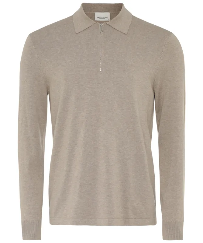 Profuomo Polo Half Zip Jumper