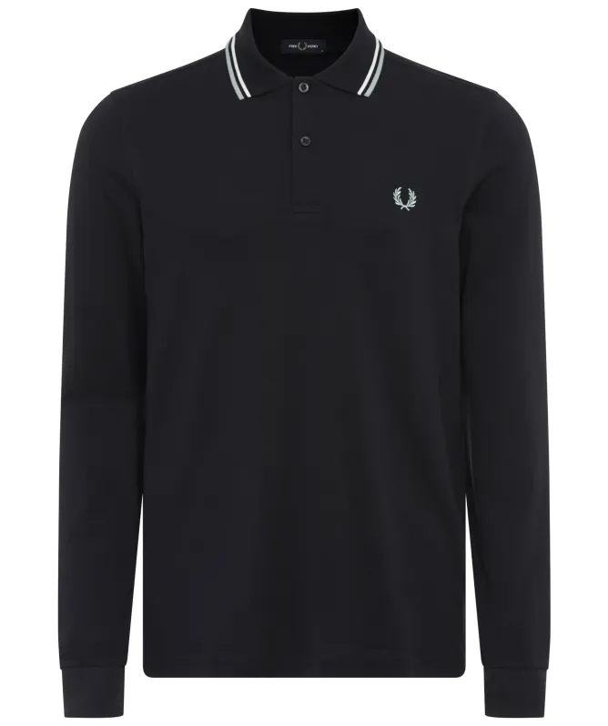 Fred Perry Long Sleeve Twin Tipped Polo Shirt
