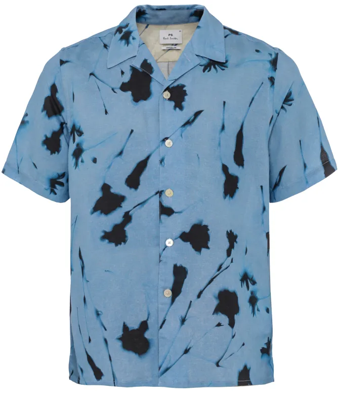 Paul Smith Cynotype Floral Linen-Blend Shirt