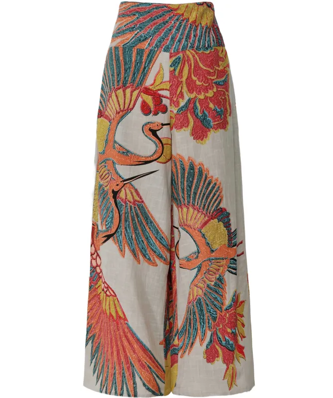 One Hundred Stars Crane Wide Leg Trousers