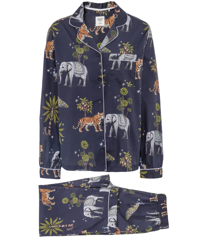 Chelsea Peers Twilight Safari Print Long Pyjamas