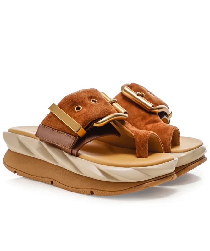 4CCCCEES Mellow Glow Soft Brown Sandals