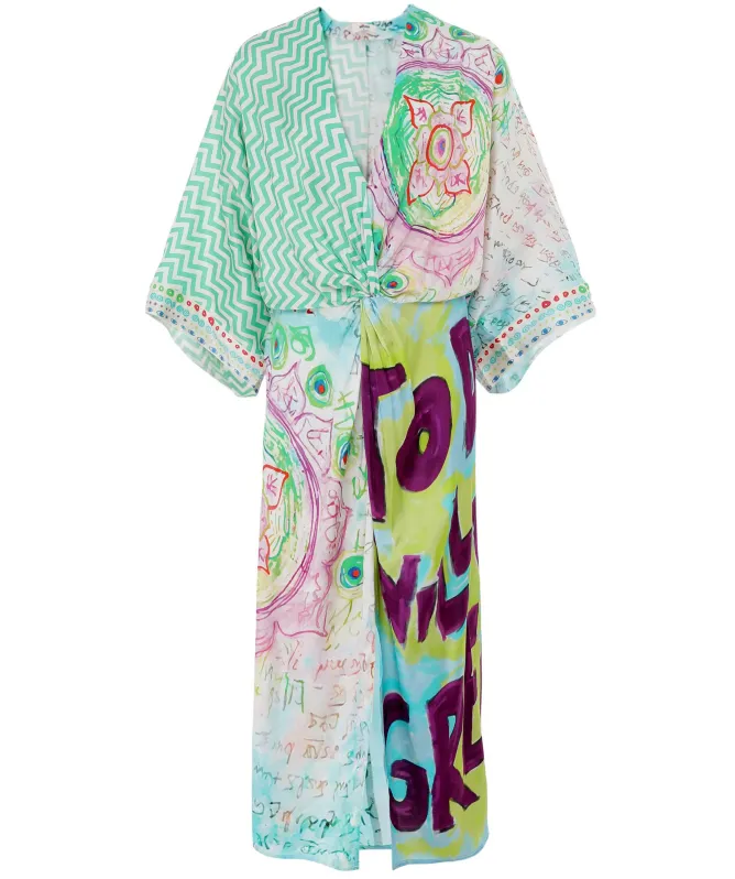 Me369 Camila Knot-Front Midi Dress