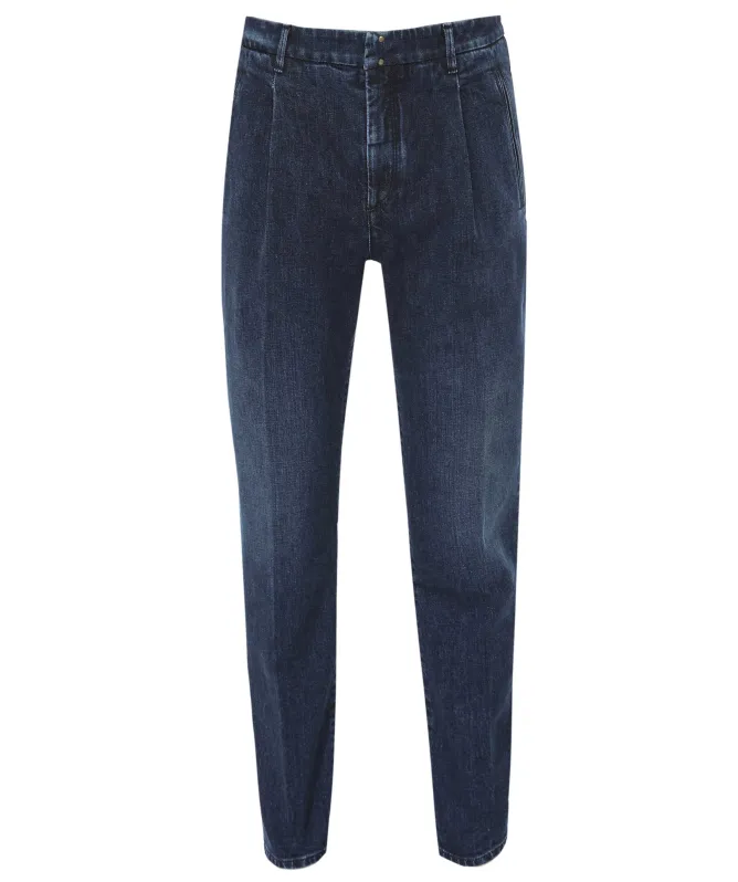 Incotex Pleated Tapered Jeans