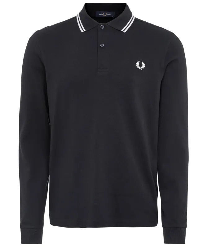 Fred Perry Long Sleeve Twin Tipped Polo Shirt