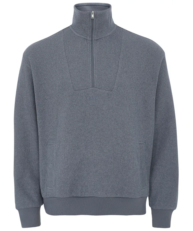 BOSS Ze_Frost Half-Zip Knit Jumper