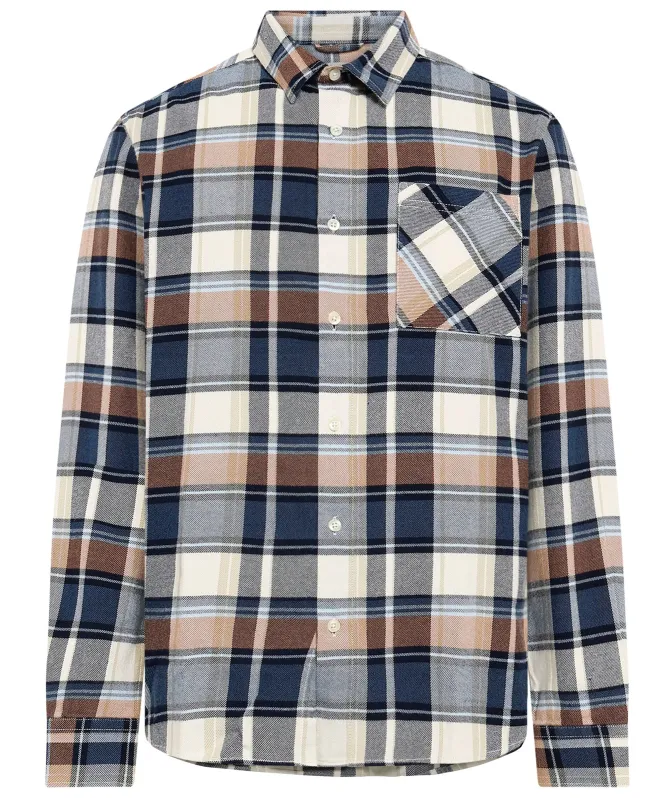 Knowledge Cotton Light Flannel Checkered Shirt