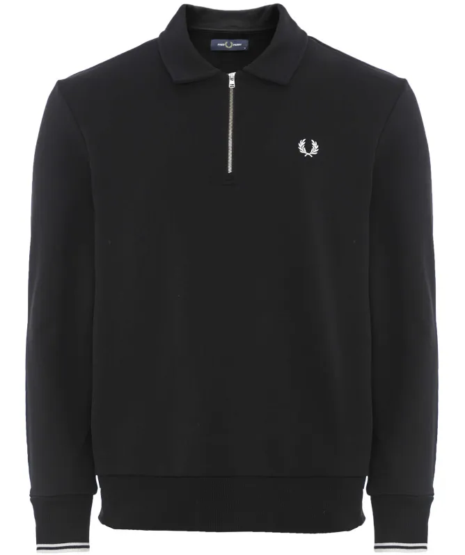 Fred Perry Half Zip Collared Sweatshirt