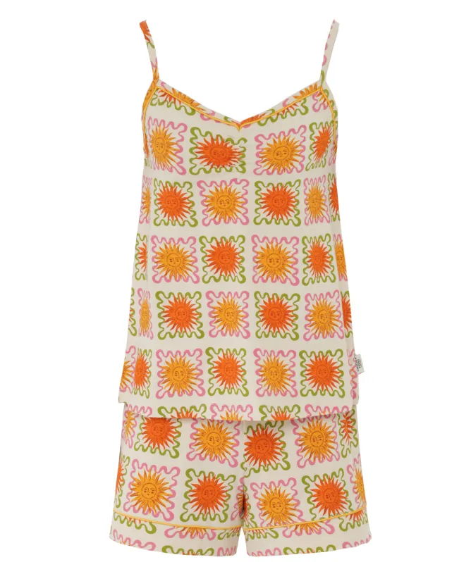 Chelsea Peers Sunshine Tile Print Short Pyjama Set