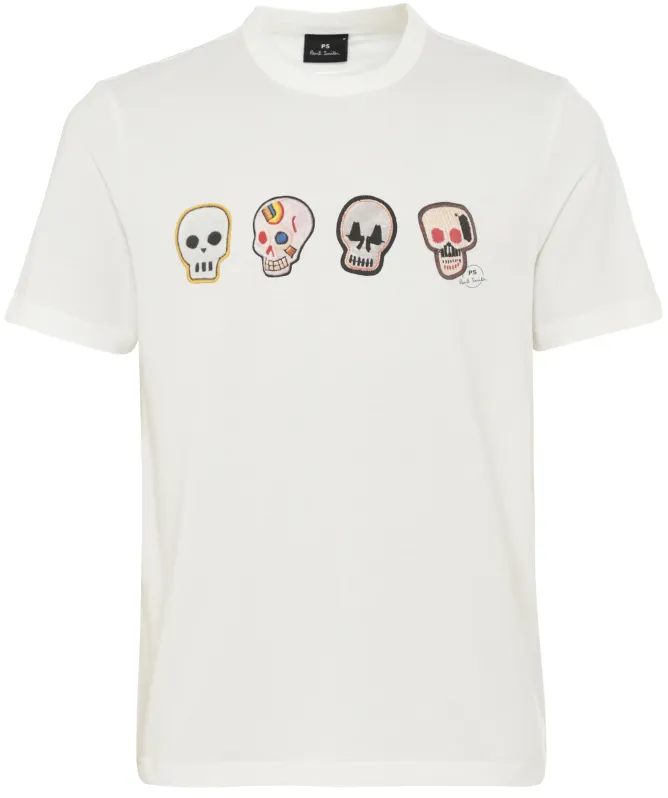 T-shirt Paul Smith Homme Blanc Taille M - Imprimé Vélo - Coupe Slim