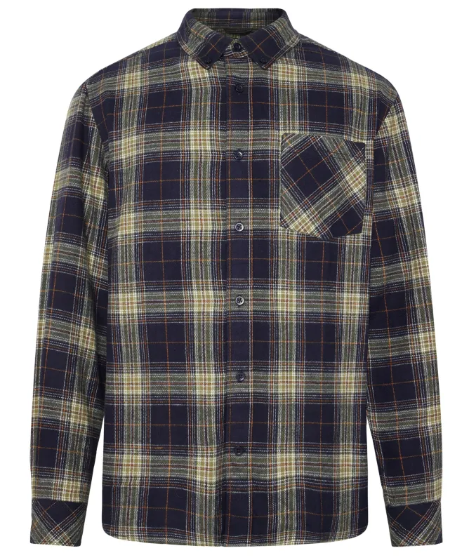 Knowledge Cotton Dune Regular Check Flannel Shirt
