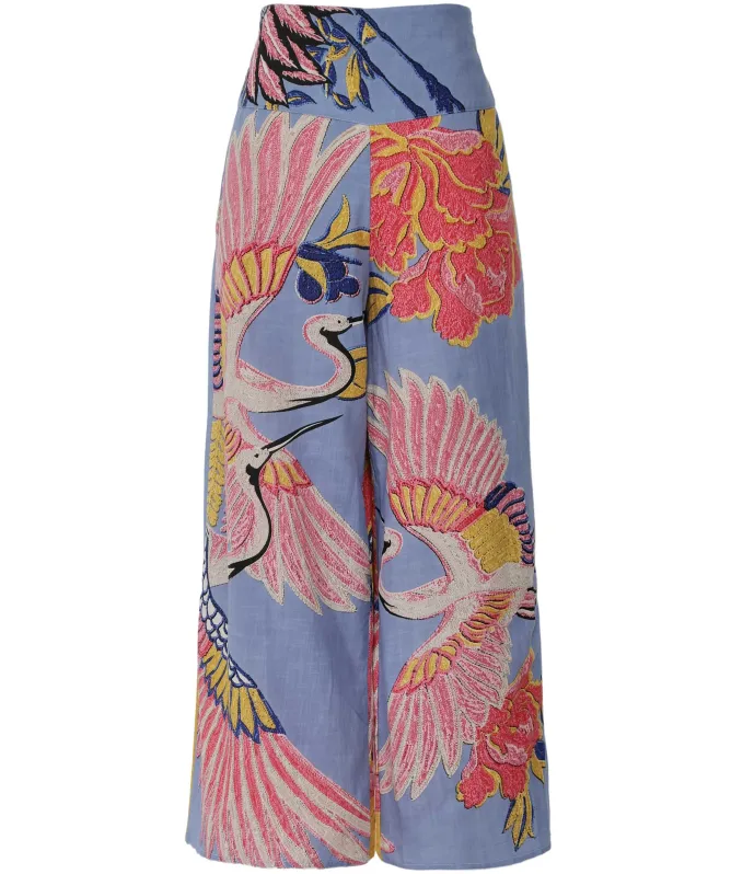 One Hundred Stars Crane Wide Leg Trousers