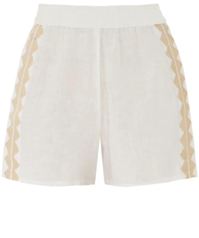 Greek Archaic Kori Feather Shorts