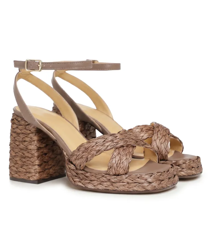 Castaner Valeriette Raffia Heeled Sandals