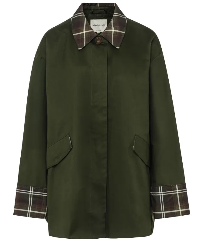 Nobody's Child Tartan Trim Country Jacket