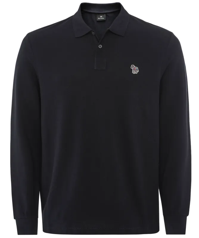 Paul Smith Zebra Logo Long-Sleeve Polo Shirt