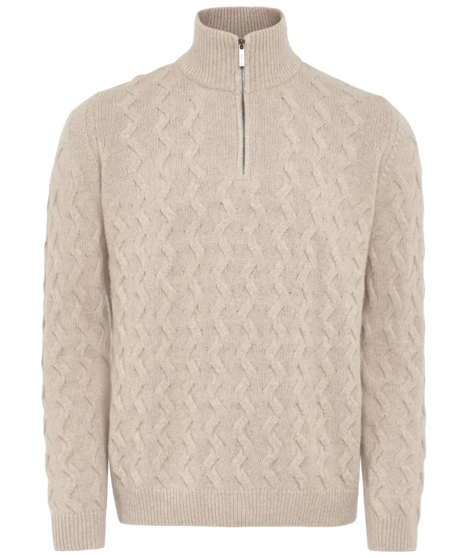 Sand Cable Half-Zip Jumper
