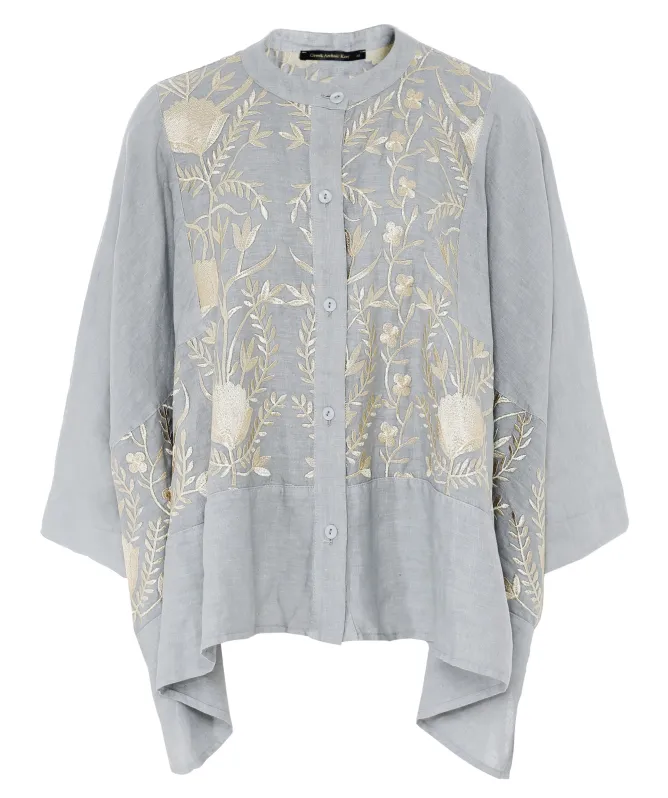 Greek Archaic Kori Blossom Oversized Shirt