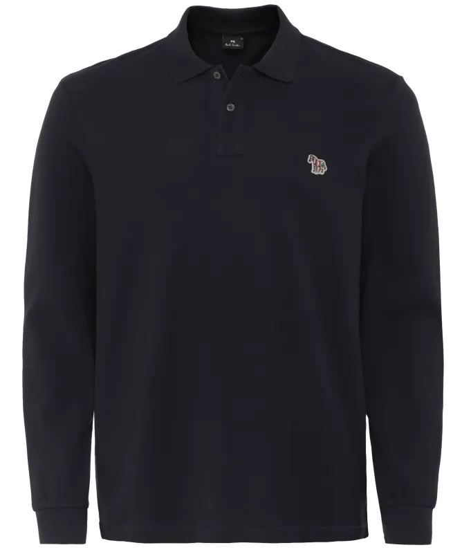 Paul Smith Zebra Logo Long-Sleeve Polo Shirt