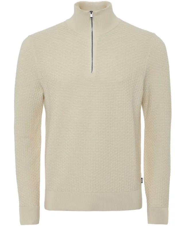 BOSS Textured Half-Zip Jumper