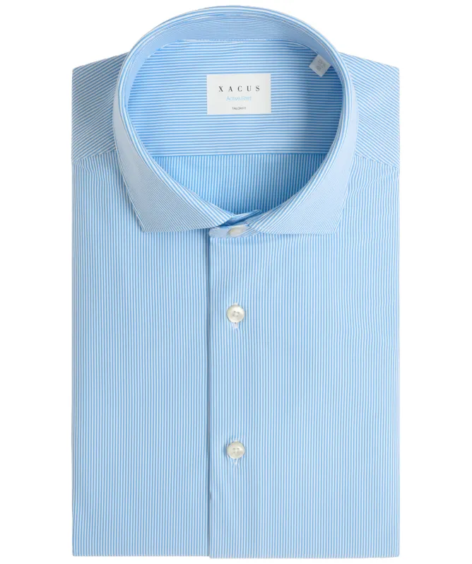 Xacus Active Tailored Fit Stripe Twill Shirt